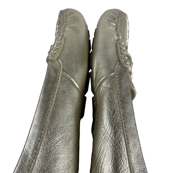 Sperry Top-Sider Metallic Gold Slip-On Flat Loafer Size 7 Summer Essential Basic - Picture 8 of 13